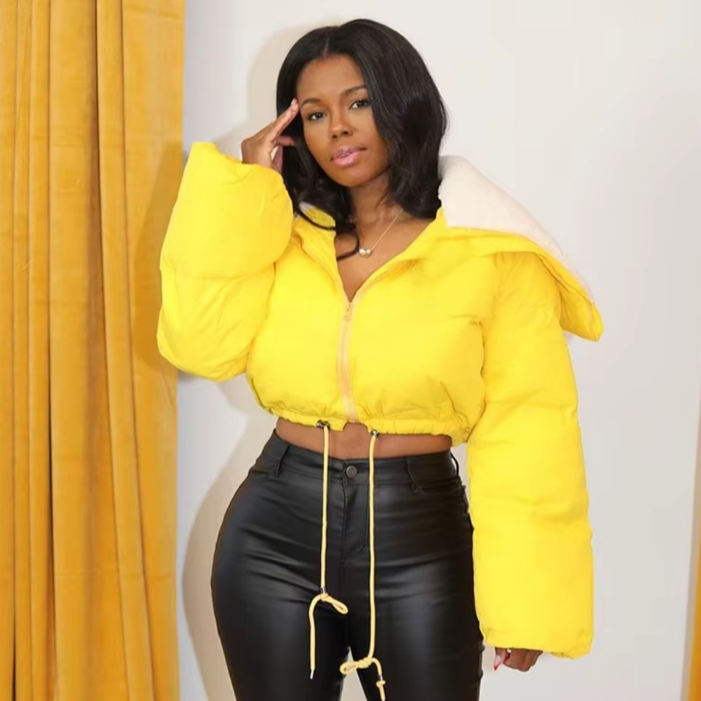 Yellow Women's Puffer Jacket